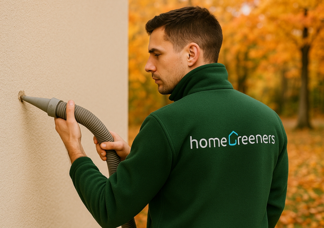 Un operario de Homegreeners en Madrid.